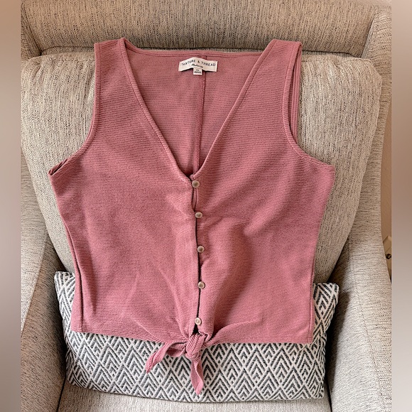 Madewell Sleeveless Tie Front Top - Picture 1 of 5